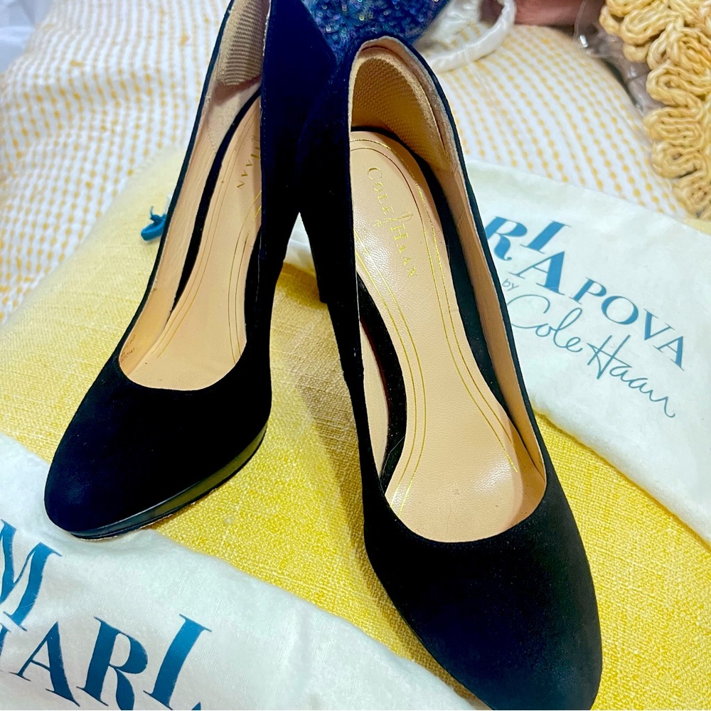 Maria Sharapova for Cole Haan Suade Platform Heels
